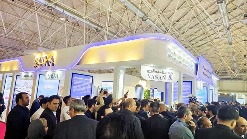 بازدید وزیر نیرو و رئیس ساتبا از پاویون انجمن ساتکا در نمایشگاه صنعت برق و انرژی‌های تجدیدپذیر