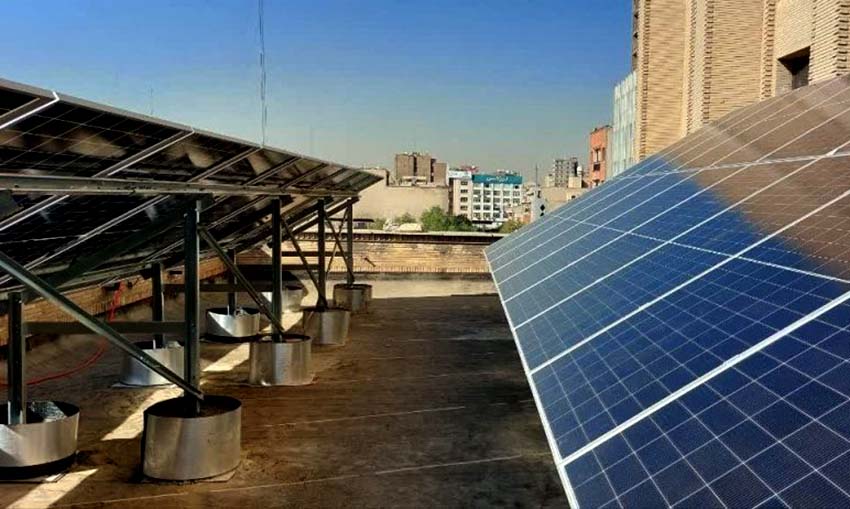 نصب پنلهای خورشیدی در ساختمان مرکزی ایمیدرو